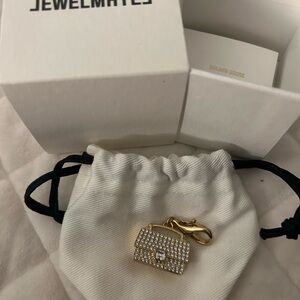 Golden Goose Gold Purse Charm with Crystals